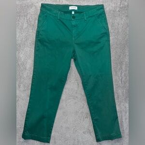 Lila Ryan Pants Womens 10 Shamrock Green Capri Chino Cropped Straight Leg Cotton